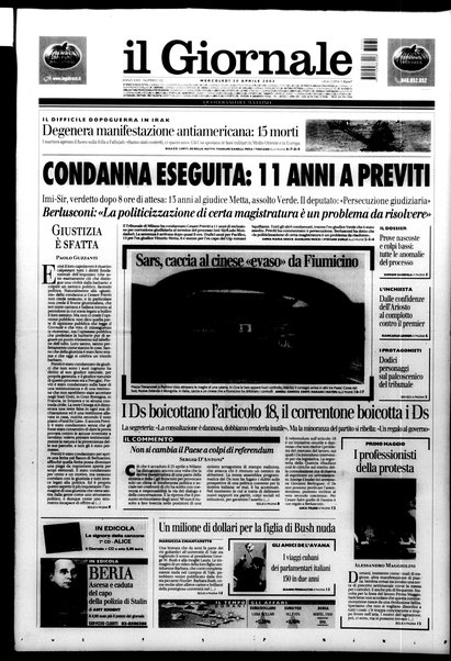 Il giornale : quotidiano del mattino